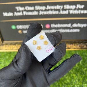 Praises gold replica stud