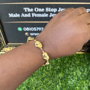 Gold steel bracelet 123