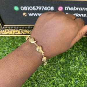 Gold steel bracelet 125