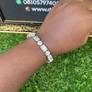 Silver stoned bracelet