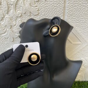 Gold and black bold stud