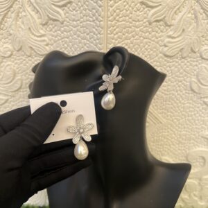 OLLY SILVER BRIDAL EARRINGS
