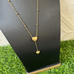 gold love dropping necklace