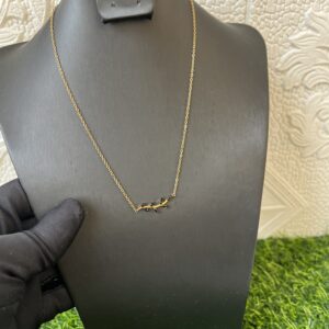 black/stoned necklace