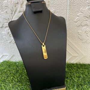 gold steel male necklace