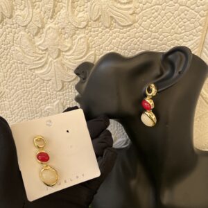 celeste red and gold earrings