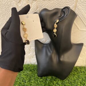 kayla black/gold earrings