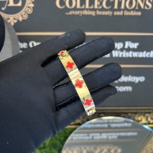 gold and red vca bangle