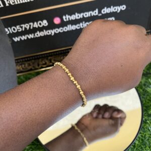 pretty gold diamond cut bracelet