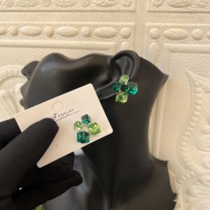 stella green stoned earrings