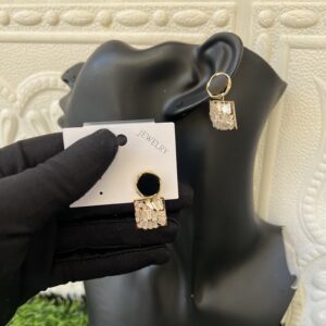 rosalie black/stoned earrings