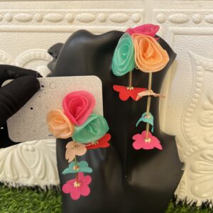 multicolored flora earrings
