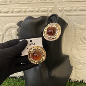 lila gold statement earrings