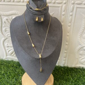 magi tear drop gold jewelry set