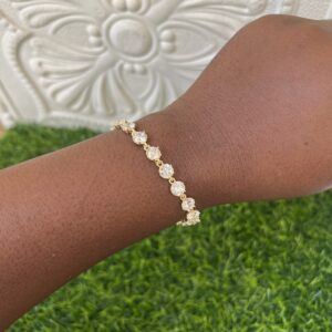 rady luxe stoned gold bracelet