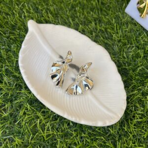 veni silver acrylic earrings