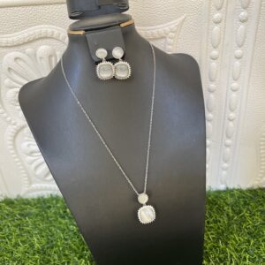 Olive silver jewelry set