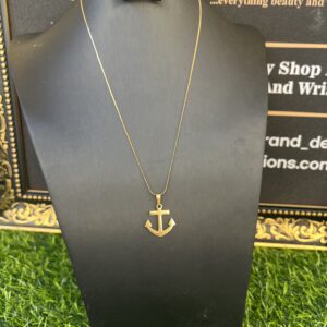gold anchor necklace