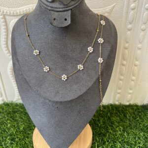 Lara gold and pearl jewelry set