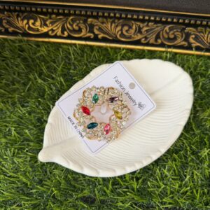 Ebele multicolored stoned brooch