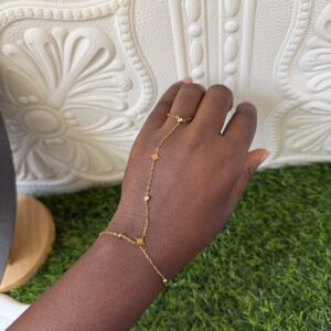 Ceira gold ring and bracelet