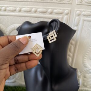 Sirena gold stoned earrings