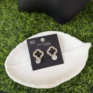 Melvina gold stoned earrings