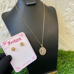 Bridget gold stoned necklace