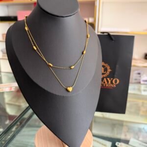 Nkem gold layered necklace
