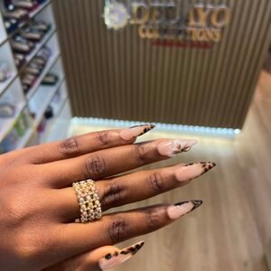 Neriah three tone diamond cut ring