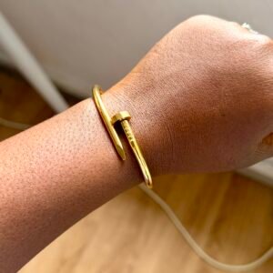 Gold nail bangle