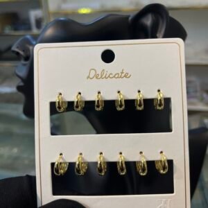 Bold Gold Mini Hoops set