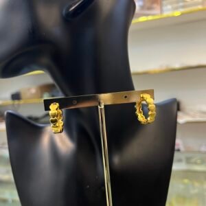 Gold Heart Band Earrings