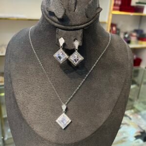 Silver Gem Jewelry set