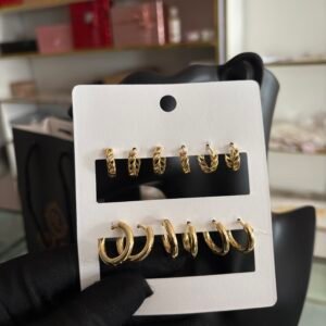 Gold Stacking Hoops Set