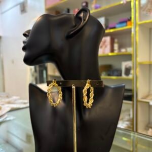 Gold Twisted Hoops