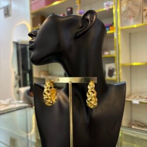 Lara Gold Wave Hoops
