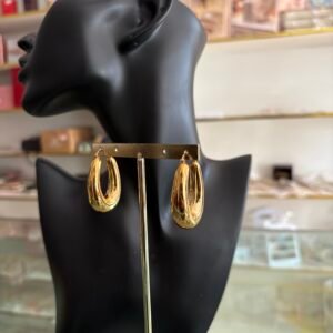 Sleek Gold Drop Hoops