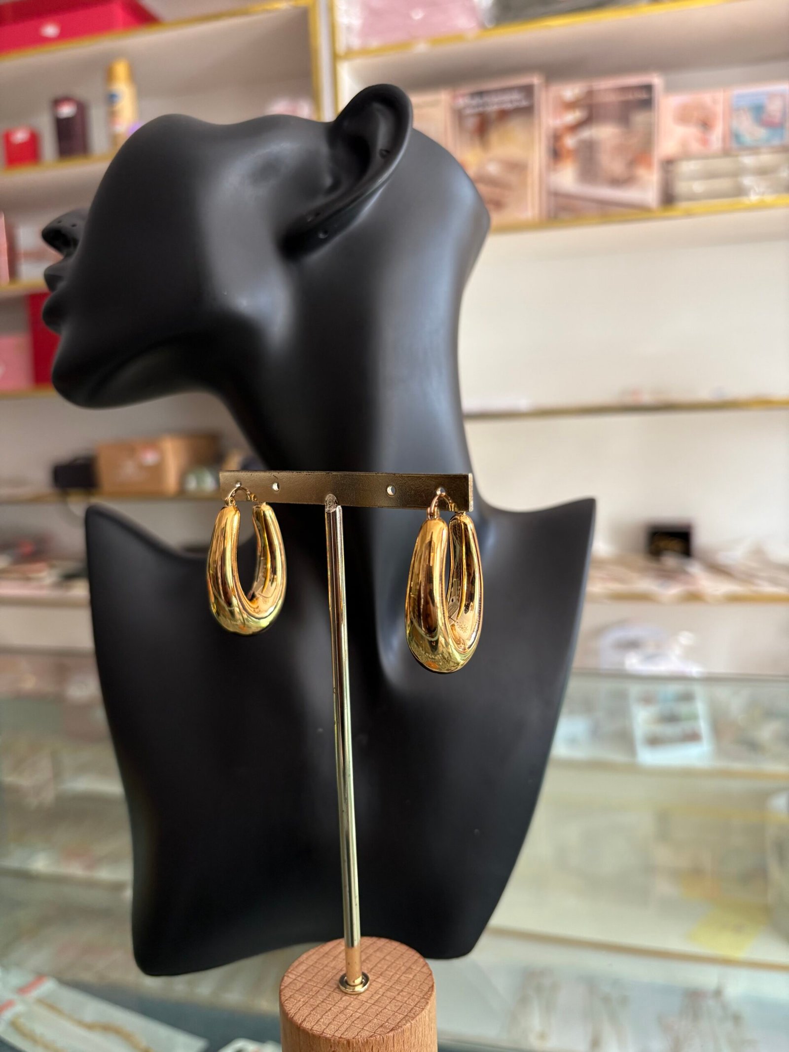 Sleek Gold Drop Hoops