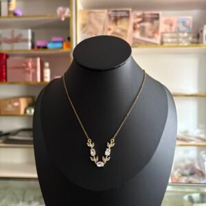 Gold Crystal Vine Necklace