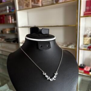 Silver Crystal Vine Necklace