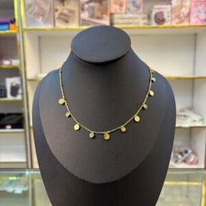 Gold Gem Charm Necklace