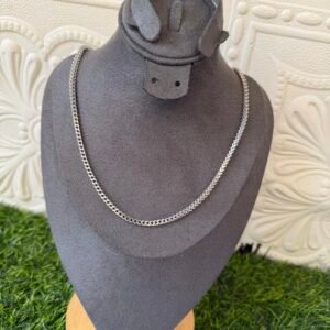 Manny silver long necklace