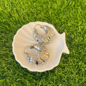 Xavi silver hoops