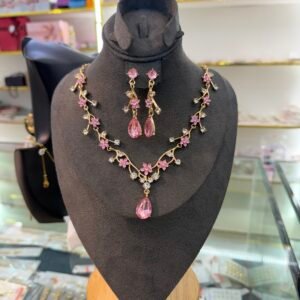 Bola pink/gold jewelry set