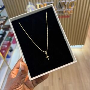 Cross gold replica necklace