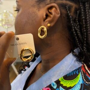 Cami gold statement earrings
