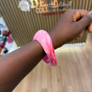 Brielle light pink acrylic bangle