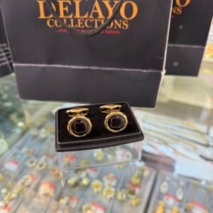 Kev black cufflinks
