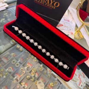 Mari silver stoned bracelet